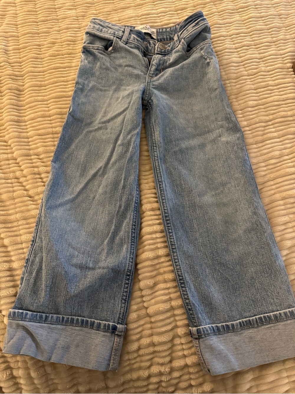 Abercrombie & Fitch Light Blue Kids Wide-Leg Jeans